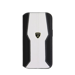 Lamborgihini - Geniune leather D1booktype cover WE iPhone 15 LB-TPUFCIP15-HU/D1-WE