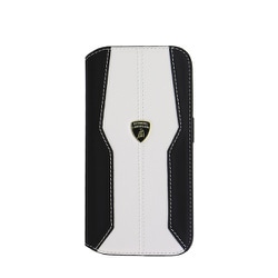 Lamborgihini - Geniune leather D1booktype cover WE iPhone 15 Pro LB-TPUFCIP15P-HU/D1-WE