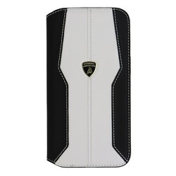 Lamborgihini - Geniune leather D1booktype cover WE iPhone 15 Pro Max LB-TPUFCIP15PM-HU/D1-WE
