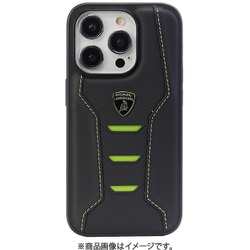 Lamborgihini - Geniune leather back cover GN iPhone 15 Pro LB-TPUPCIP15P-HU/D16-GN
