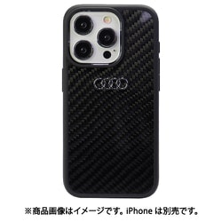 Audi - Carbon back cover iPhone 15 Pro AU-TPUPCIP15P-R8/D2-BK