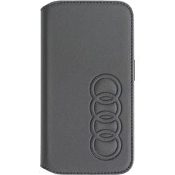 Audi - Synthetic Leather booktype cover BK iPhone 15 Pro AU-TPUFCIP15P-TT/D1-BK