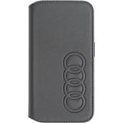 Audi - Synthetic Leather booktype cover BK iPhone 15 Pro AU-TPUFCIP15P-TT/D1-BK