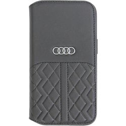 Audi - Leather booktype cover BK iPhone 15 AU-TPUFCIP15-A3/D1-BK