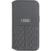 Audi - Leather booktype cover BK iPhone 15 AU-TPUFCIP15-A3/D1-BK