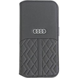 Audi - Leather booktype cover BK iPhone 15 Pro AU-TPUFCIP15P-A3/D1-BK