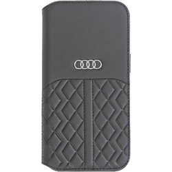 Audi - Leather booktype cover BK iPhone 15 Pro Max AU-TPUFCIP15PM-A3/D1-BK