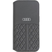 Audi - Leather booktype cover BK iPhone 15 Pro Max AU-TPUFCIP15PM-A3/D1-BK