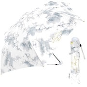 折りたたみ傘 婦人用 ミルキートーンアンブレラ マーブル 55cm GY 117785