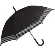 子供用傘 晴雨兼用 無地×ブロックチェック 55cm ジャンプ式 UVカット加工 LGY 116895