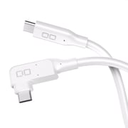 シリコンケーブル L字型 USB-C to USB-C 1m PD240W対応 高速データ転送・高画質出力 ホワイト CIO-SLL240W-CC1-WH