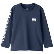 ロングスリーブレターティー K L/S Letter Tee HJ32365 オーシャンネイビー ON 120サイズ [アウトドア トップス 長袖 キッズ]
