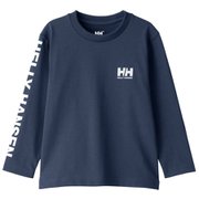 ロングスリーブレターティー K L/S Letter Tee HJ32365 オーシャンネイビー ON 130サイズ [アウトドア トップス 長袖 キッズ]