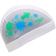 ウォーターペイントメッシュキャップ Water Paint Mesh Cap SE12358 グリーン×ブルー GB Lサイズ [スイミング キャップ]