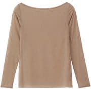 ストレッチチュールロングスリーブトップ STRETCH TULLE L/S TOP DA523100 セピア SE Mサイズ [フィットネス ヨガ シャツ レディース]
