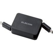 タイプC ケーブル 巻き取り USB Type C to Type C 0.7m PD 60W RoHS指令準拠 ブラック MPA-CCRLA07BK