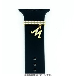 IQ-AWDECO4-M [Apple Watch デコレーションチャーム イニシャル ゴールド （004） M]