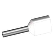 TAW0.5-8WH-100P [TAWシリーズ 2本接続用フェルール 棒圧着端子 2×0.5mm2 導電部8mm 白 1袋100個入]