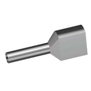 TAW0.75-10GY-100P [TAWシリーズ 2本接続用フェルール 棒圧着端子 2×0.75mm2 導電部10mm 灰 1袋100個入]