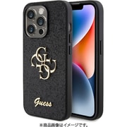 GUHCP15LHG4SGK [GUESS（ゲス）公式ライセンス iPhone 15 Pro 用 BIC4Gメタルロゴ付グリッターケース ブラック]