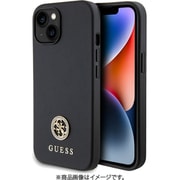 GUHCP15SPS4DGPK [GUESS（ゲス）公式ライセンス iPhone 15 用 4Gメタルロゴ付PUレザーケース ブラック]