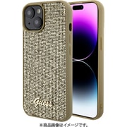 GUHCP15SPMSDGSD [GUESS（ゲス）公式ライセンス iPhone 15 用 メタルロゴ付スクエアミラースクリプトケース ゴールド]