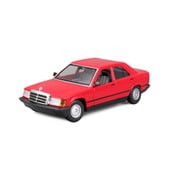 BUR21103R 1/24 メルセデス ベンツ 190 E 1987 レッド [ダイキャストミニカー]