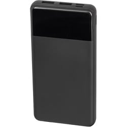 モバイルバッテリー 残量表示機能付 10000mA スリムタイプ ブラック GH-MB10B-BK