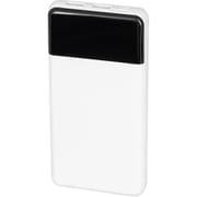 モバイルバッテリー 残量表示機能付 10000mA スリムタイプ ホワイト GH-MB10B-WH