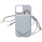 LS-XP10-5-IG [Xperia 10 V 用 ケース L字 スマホショルダー ショルダータイプ くすみカラー ペールトーンカラー スタンド機能 アイスグレー]