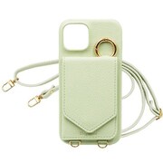 LS-XP5-4-PG [Xperia 5 IV 用 ケース L字 スマホショルダー ショルダータイプ くすみカラー ペールトーンカラー スタンド機能 ペールグリーン]