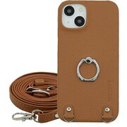 Galaxy A54 5G 用 ケース リング スマホショルダー ショルダータイプ スタンド機能 本革 ロンタン Lontan/ブラウン LRS-GAA54-BR