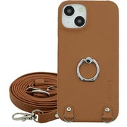 Galaxy S23 用 ケース リング スマホショルダー ショルダータイプ スタンド機能 本革 ロンタン Lontan/ブラウン LRS-GAS23-BR