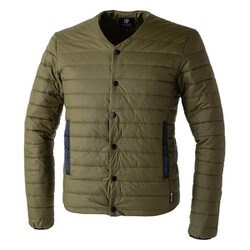 700001-OG-L [ノーカラー中綿ロングスリーブ オリーブグリーン L]