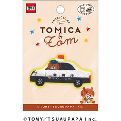 TOM550 TOM60 [「トミカとトム」 ワッペン（1個付き） パトロールカー シールアイロン両用タイプ]