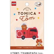 TOM550 TOM61 [「トミカとトム」 ワッペン（1個付き） 消防車 シールアイロン両用タイプ]