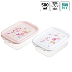 キャラクターグッズ FCN2WAG キティ/フラワーリース 抗菌シールボックスM 500ml2P