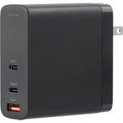 USB急速充電器 USB PD(パワーデリバリー)対応 140W USB-C×2/USB-A×1 GaN搭載 収納式プラグ採用 ブラック GH-JD3GB-BK