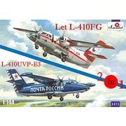 AM1471 1/144 チェコLTE L-410FG ＆ UVP-E3小型双発旅客機2機セット [組立式プラスチックモデル]