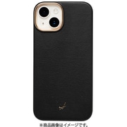 669-964446 [iPhone 14/13用 salisty noble MagSafe対応 レザーハードケース ブラック]