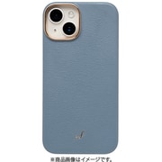 669-964477 [iPhone 14/13用 salisty noble MagSafe対応 レザーハードケース グレイッシュブルー]