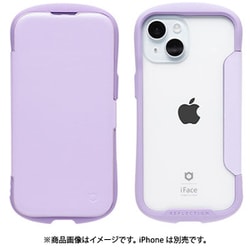 41-967737 [iPhone 15用 iFace Reflection ダイアリー ケース パープル]