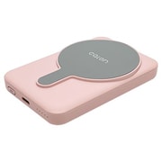 calon 5000mAh マグネット付ワイヤレスモバイルバッテリー WC10W C5V2.4A出力 スモーキーピンク RLI050WCC10W01SPK