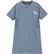 ショートスリーブフリーランスパイラルワンピース S/S Free Run Spiral Onepiece NTW12494 スティールブルー SE Sサイズ [ランニングウェア シャツ レディース]