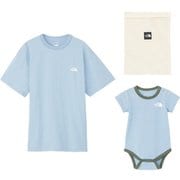CRショートスリーブティー＆ベビーロンパースセット CR S/S Tee & Baby Rompers Set NTM12312 スティールブルー SE [半袖Tシャツ ユニセックス&ベビーロンパースセット]