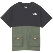 アドベンチャーティー ADVENTURE TEE NTJ32433 ブラック×タイムグリーン KT 130サイズ [アウトドア トップス 半袖 キッズ]