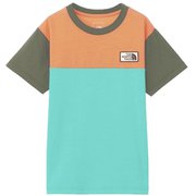 ショートスリーブTNFグランドティー S/S TNF Grand Tee NTJ32338 ガイザーアクア GA 130サイズ [アウトドア トップス 半袖 キッズ]
