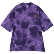 ショートスリーブタイダイハンドライティングティー S/S Tie Dye Handwriting Tee NT32435 TNFパープル TP Sサイズ [アウトドア カットソー ユニセックス]