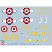 TRMED72016 デカール イタリアンコブラ #1：イタリア空軍のベル P-39 パート 1 [プラモデル用品]