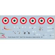 TRMED72017 デカール イタリアンコブラ #2：イタリア空軍のベル P-39 パート 2 [プラモデル用品]